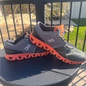 On Running Charcoal and Coral On Cloud X Running